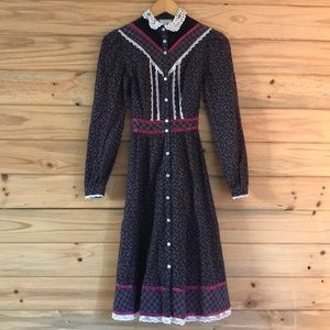 Gunne Sax style vintage dress